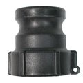Be Pressure 2in Polypropylene Camlock Fitting, Male Coupler x FPT Thread 90.737.040